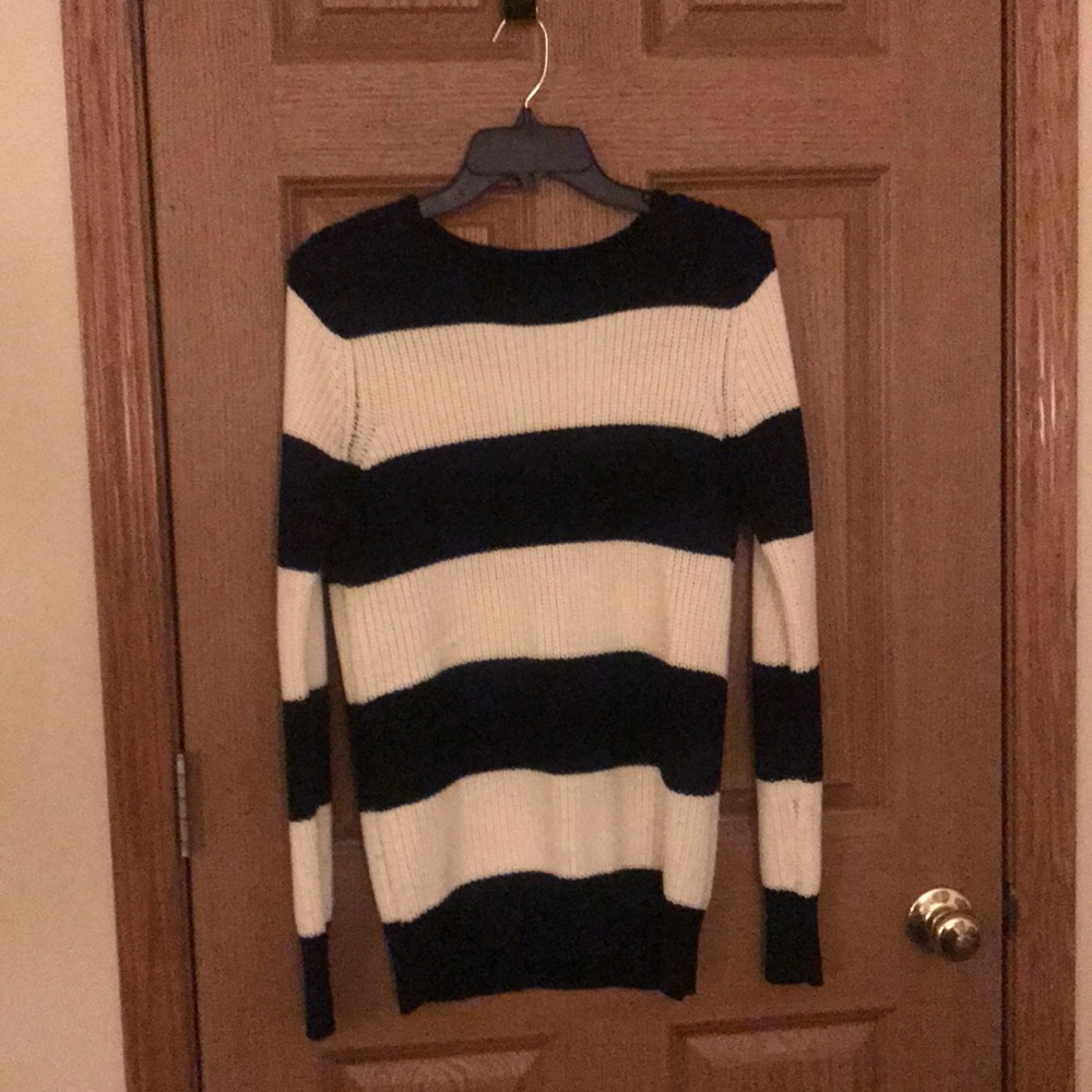 Black and White Striped Sweater